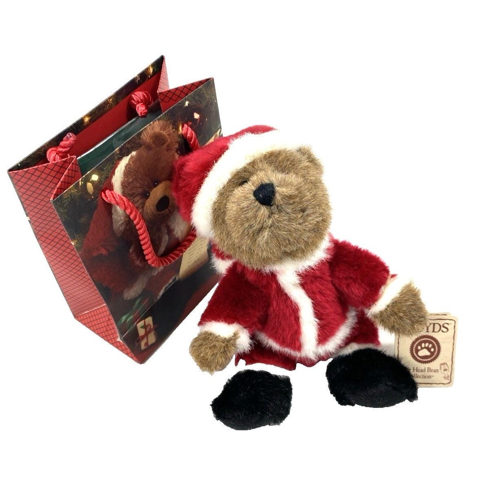Boyds Bear Collection Head Bean Santa Kringles the Bear Plush 2004 Vintage